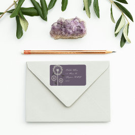 Lila Adressenbezeichnung für Libellen Adressaufkleber