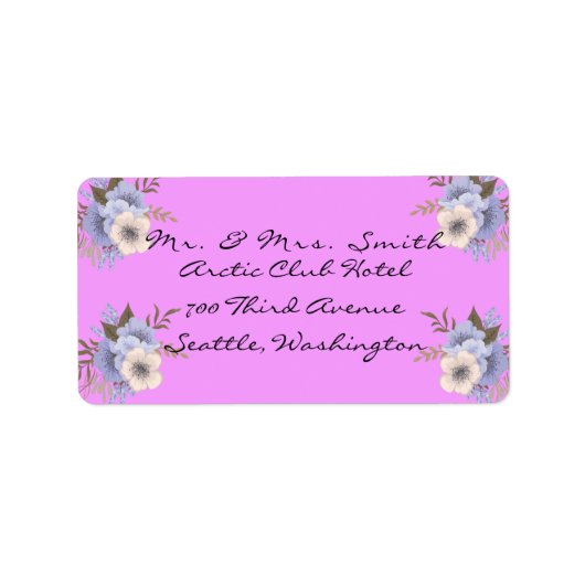 Lila Adressmarken Adressaufkleber (Vorne)