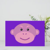 Lila Affe Briefpapier (Stehend Vorderseite)