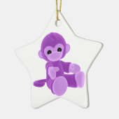 Lila Affe Keramik Ornament (Links)