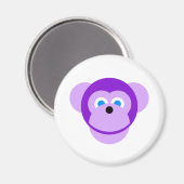 lila Affe Magnet (Vorderseite/Rückseite)