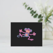 lila Affe Postkarte (Stehend Vorderseite)