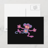 lila Affe Postkarte (Vorne/Hinten)