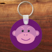 Lila Affe Schlüsselanhänger (Vorderseite)
