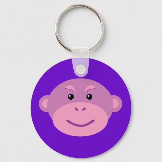 Lila Affe Schlüsselanhänger (Vorderseite)