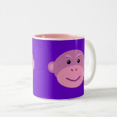 Lila Affe Zweifarbige Tasse (VorderseiteRechts)