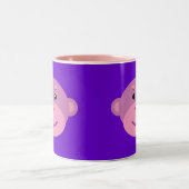 Lila Affe Zweifarbige Tasse (Mittel)