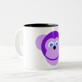 lila Affe Zweifarbige Tasse (Vorderseite Links)