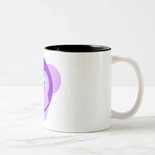 lila Affe Zweifarbige Tasse (Rechts)