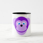 lila Affe Zweifarbige Tasse (Mittel)