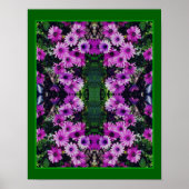 Lila African Daisy Blume Mirror Abstrakt Poster (Vorne)