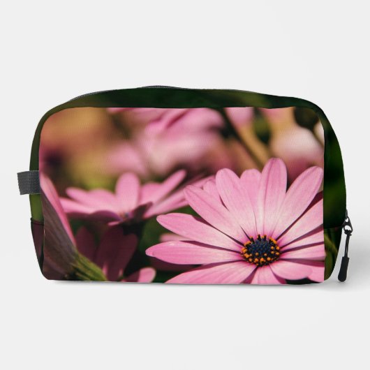 Lila African Daisy Waschbeutel (Vorderseite)