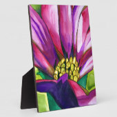 Lila afrikanische Daisy Aquarellkunst Blume Fotoplatte (Seite)
