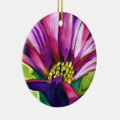 Lila afrikanische Daisy Aquarellkunst Blume Keramikornament (Rechts)