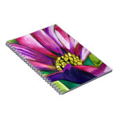 Lila afrikanische Daisy Aquarellkunst Blume Notizblock (Rechte Seite)