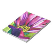 Lila afrikanische Daisy Aquarellkunst Blume Notizblock (Rotiert)