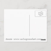 Lila afrikanische Daisy Aquarellkunst Blume Postkarte (Rückseite)