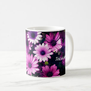 Lila afrikanische Daisy-Blume Personalisiert Kaffeetasse