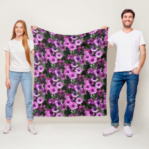 Lila Afrikanische Gänseblümchen Blumen Natur Muste Fleecedecke