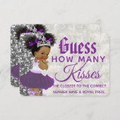Lila afrikanische Prinzessin| Rate, wie viele Spie Begleitkarte (Vorne/Hinten)