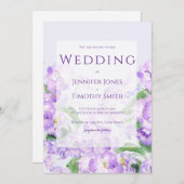 lila afrikanische Violethochzeit Einladung (Vorne/Hinten)