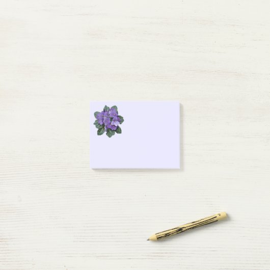 Lila afrikanische Violett-Blume Post-it Klebezettel (Auf Schreibtisch)