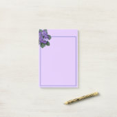 Lila afrikanische Violett-Blume Post-it Klebezettel (Auf Schreibtisch)