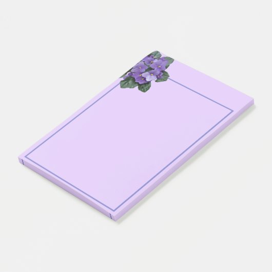 Lila afrikanische Violett-Blume Post-it Klebezettel (angewinkelt)