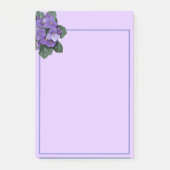 Lila afrikanische Violett-Blume Post-it Klebezettel (Vorderseite)