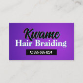 Lila afrikanischer Haarpflegedienst Treuekarte (Vorderseite)