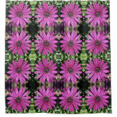 Lila afrikanisches Daisy-Blume-Muster Duschvorhang (Vorderseite)