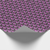 Lila afrikanisches Daisy-Blume Naturmuster Geschenkpapier (Ecke)