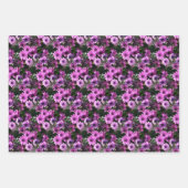Lila afrikanisches Daisy-Blume Naturmuster Geschenkpapier Set (Vorderseite)