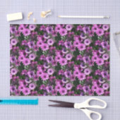 Lila afrikanisches Daisy-Blume Naturmuster Seidenpapier (Handwerk)