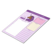Lila Afro-Einhorn Notizblock (angewinkelt)