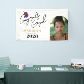 Lila Afro Unicorn-Abschluss Banner (Messeveranstaltung)