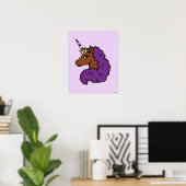 Lila Afro Unicorn Poster (Heimbüro)