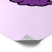 Lila Afro Unicorn Poster (Ecke)