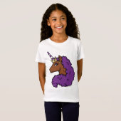 Lila Afro Unicorn T-Shirt (Vorne ganz)