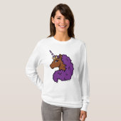 Lila Afro Unicorn T-Shirt (Vorne ganz)