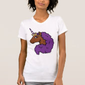 Lila Afro Unicorn T-Shirt (Vorderseite)