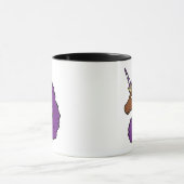 Lila Afro Unicorn Tasse (Zentrum)