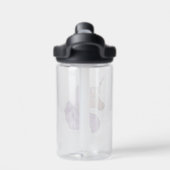Lila Afro Unicorn Trinkflasche (Rückseite)
