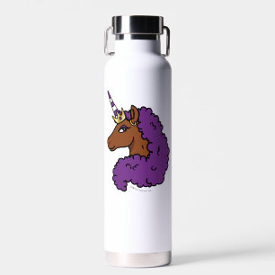 Lila Afro Unicorn Trinkflasche