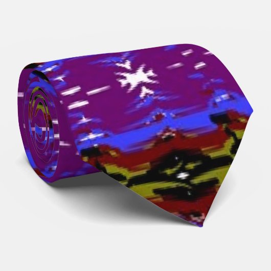 Lila afroamerikanischer Designer Krawatte (Gerollt)