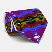 Lila afroamerikanischer Designer Krawatte (Gerollt)