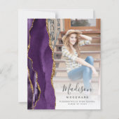 Lila Agate Foto 2024 Abschluss Ankündigung (Vorderseite)