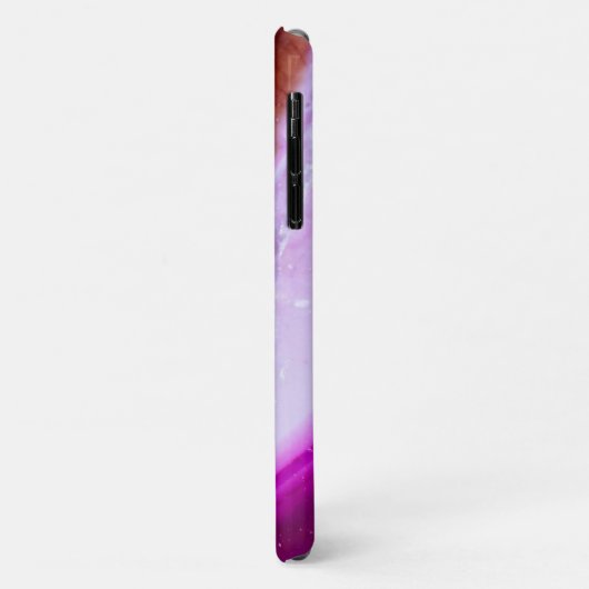 Lila Agate Gemstone mit Quarz Case-Mate iPhone Hülle (Hinten/Links)