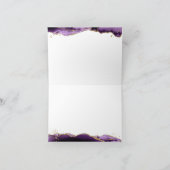 Lila Agate Geode Gold Glitzer Monogram Script (Innenseite)
