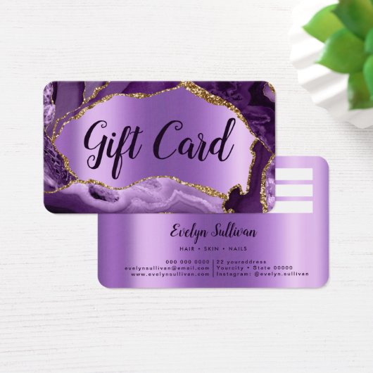 Lila Agate Gift Zertifikat (Schreibtisch)